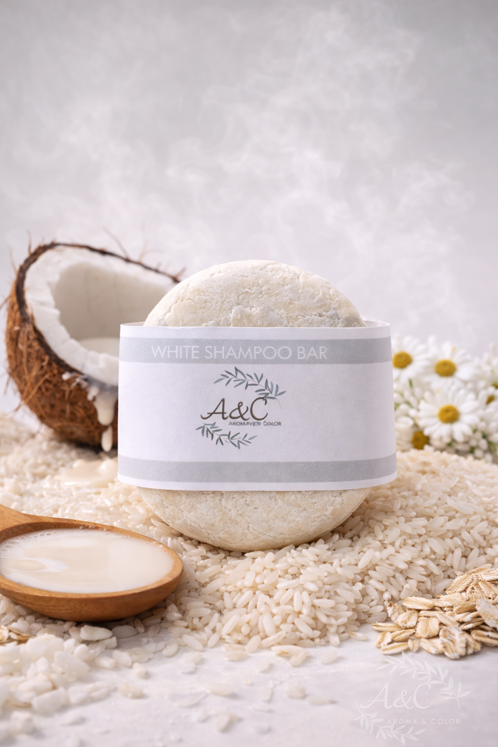 White Shampoo Bar (Frizzy Hair)