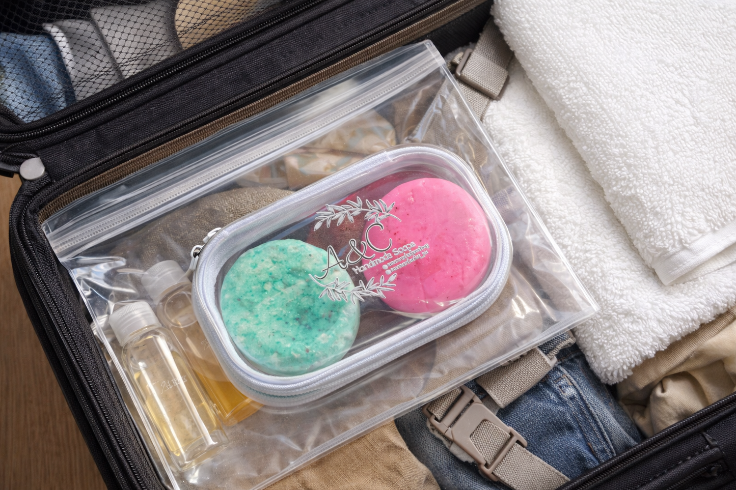 ✈️ Travel Case for Solid Shampoo & Conditioner